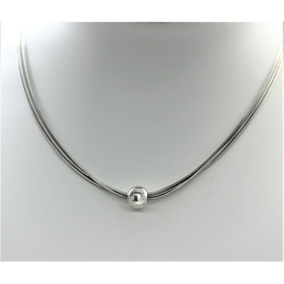 925 STERLING SILPADA Thoreau 3 strand necklace VINTAGE w/patina  16" - Picture 2 of 6